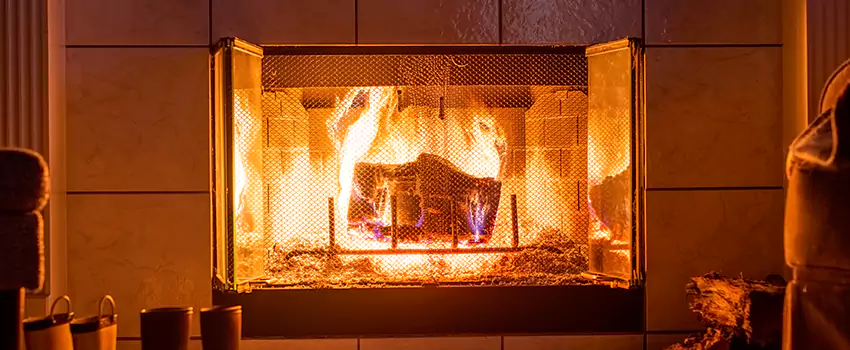 Mendota Hearth Landscape Fireplace Installation in Storrs, Connecticut
