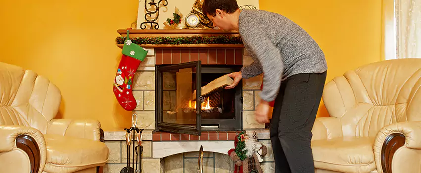 Rusted Metal Fireplace Restoration in Storrs, Connecticut